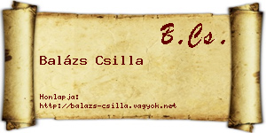 Balázs Csilla névjegykártya