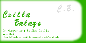 csilla balazs business card