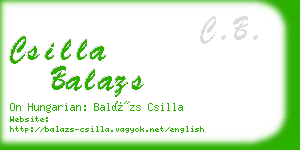 csilla balazs business card